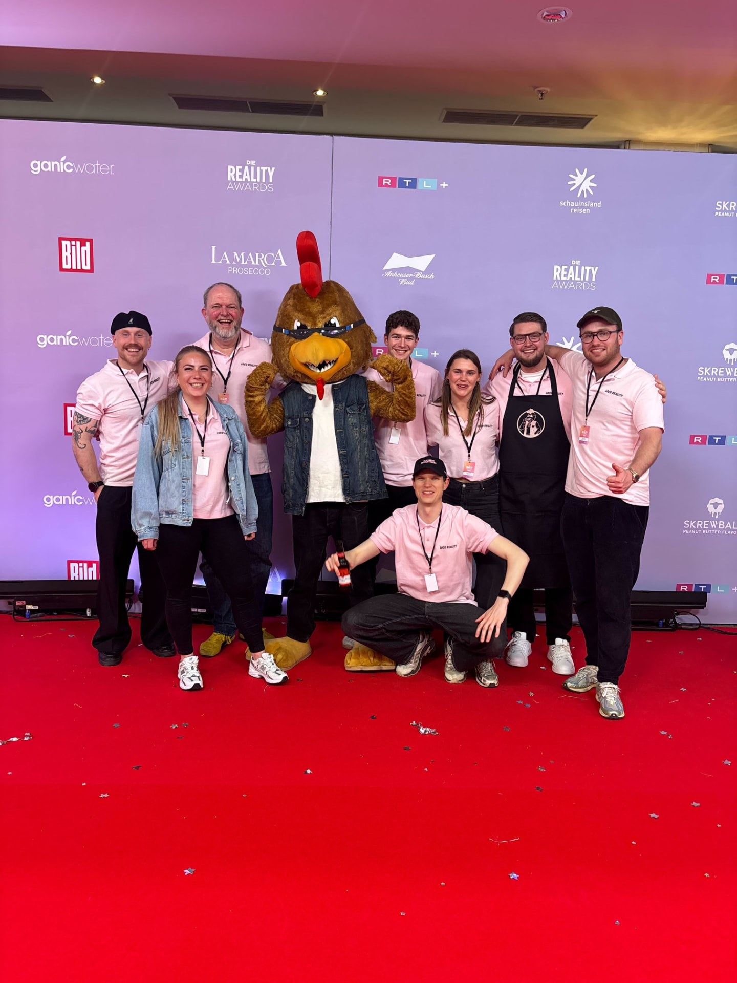 The LANCH team on the red carpet at the RTL Awards